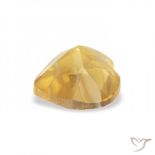 0.74克拉天然黄水晶，心形，VVS-VS