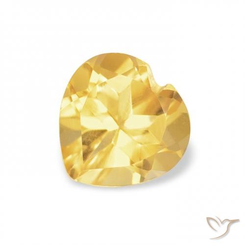 0.72ct 天然 金橙色 黄水晶, 心形, VVS-VS