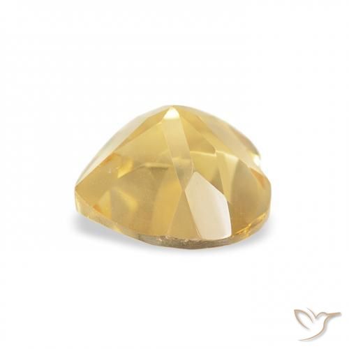 0.72克拉天然黄水晶，心形，VVS-VS