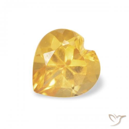 0.41ct 天然 中金 黄水晶, 心形, VVS-VS