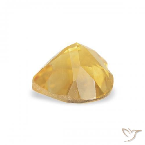 0.41克拉天然黄水晶，心形，VVS-VS