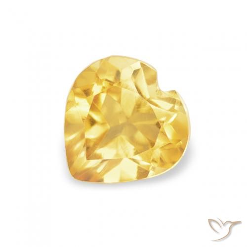 0.48ct 天然 中金 黄水晶, 心形, VVS-VS