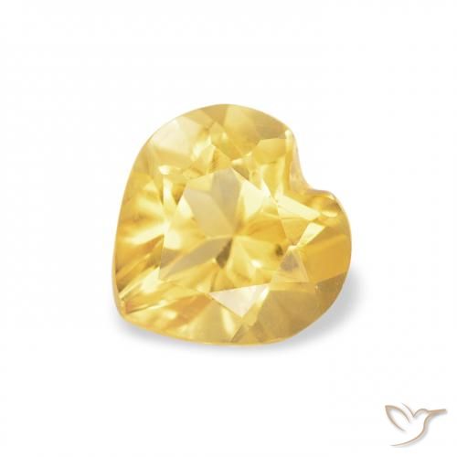 0.64ct 天然 金橙色 黄水晶, 心形, VVS-VS