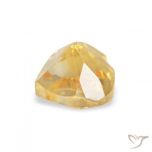 0.57克拉天然黄水晶，心形，VVS-VS