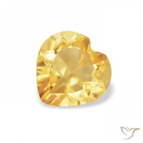 0.67ct 天然 金橙色 黄水晶, 心形, VVS-VS