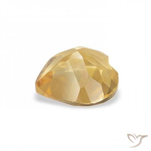 0.67克拉天然黄水晶，心形，VVS-VS