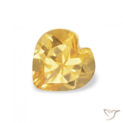 0.46ct 天然 金橙色 黄水晶, 心形, VVS-VS
