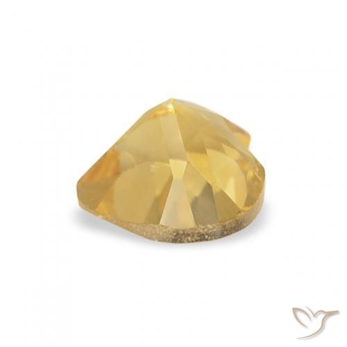 0.46克拉天然黄水晶，心形，VVS-VS