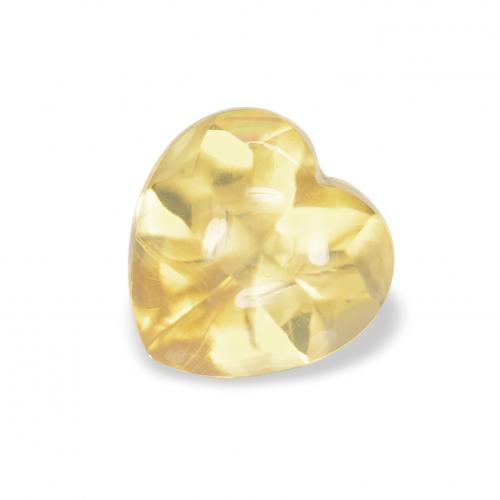 0.92ct 天然 淡黄色 黄水晶, 心形, 透明