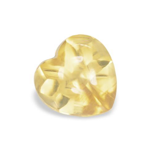 0.92克拉天然黄水晶，心形，透明
