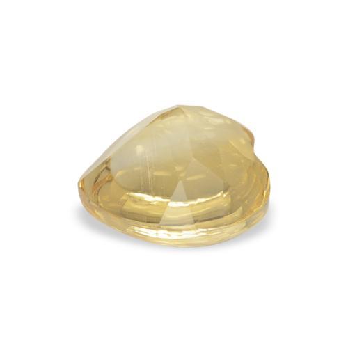 0.92克拉天然黄水晶，心形，透明