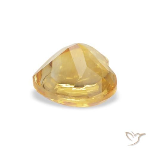 1.00克拉天然黄水晶，心形，透明