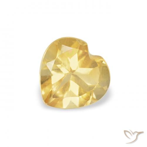 0.42ct 天然 托斯卡纳黄 黄水晶, 心形, VS
