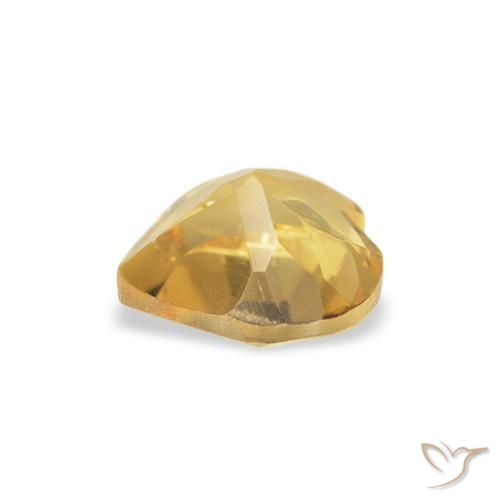 0.70克拉天然黄水晶，心形，VS