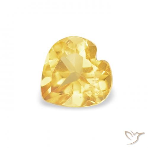 0.45ct 天然 金橙色 黄水晶, 心形, VS
