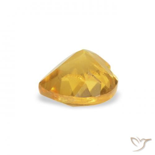 0.45克拉天然黄水晶，心形，VS