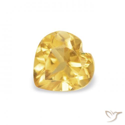 0.47ct 天然 黄金色 黄水晶, 心形, VS