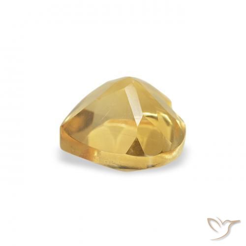 0.47克拉天然黄水晶，心形，VS