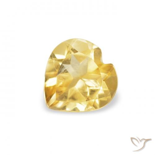 0.38ct 天然 金橙色 黄水晶, 心形, VS