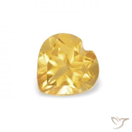 0.48ct 天然 金橙色 黄水晶, 心形, VS