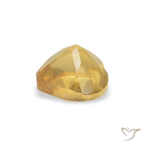 0.48克拉天然黄水晶，心形，VS