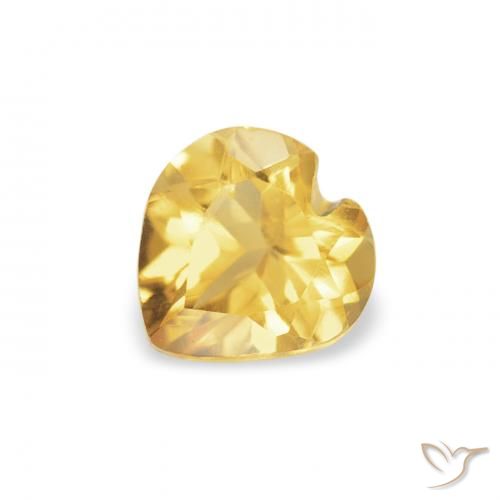 0.37ct 天然 中金 黄水晶, 心形, VS
