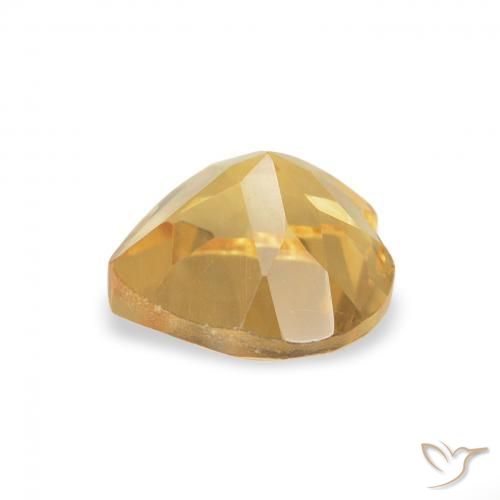 0.74克拉天然黄水晶，心形，VVS