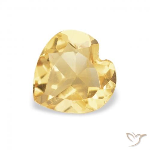 0.57ct 天然 黄金色 黄水晶, 心形, VVS