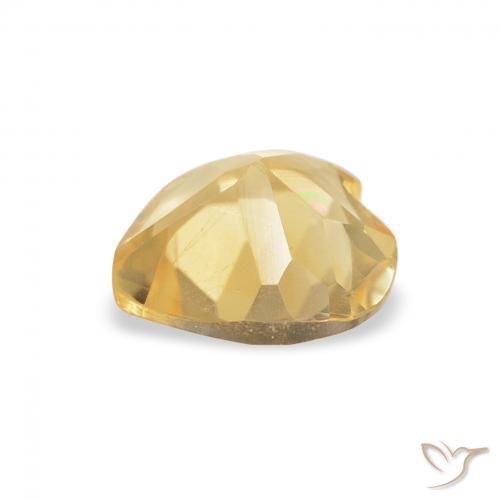 0.57克拉天然黄水晶，心形，VVS