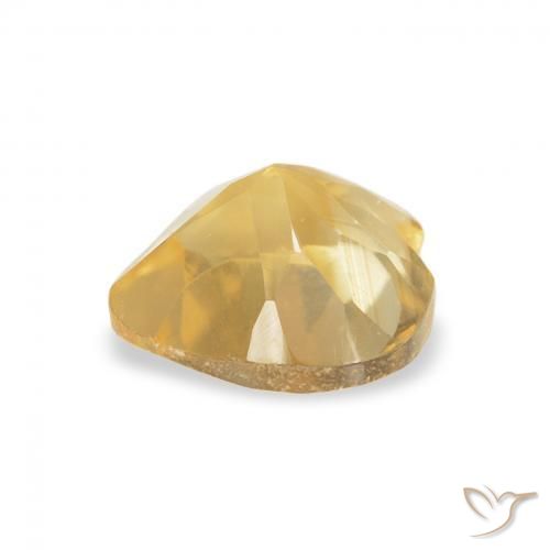 0.75克拉天然黄水晶，心形，VVS