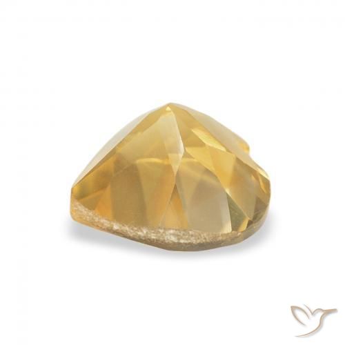 0.73克拉天然黄水晶，心形，VVS