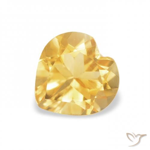 0.84ct 天然 黄金色 黄水晶, 心形, VVS