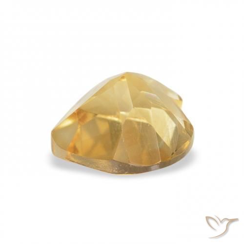 0.84克拉天然黄水晶，心形，VVS