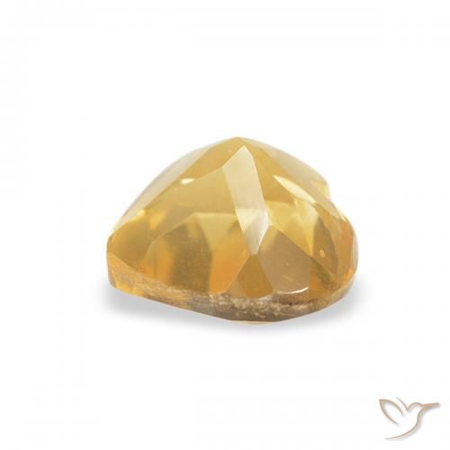 0.44克拉天然黄水晶，心形，VVS