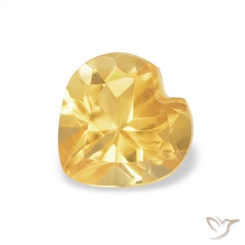 0.73ct 天然 中金 黄水晶, 心形, VVS