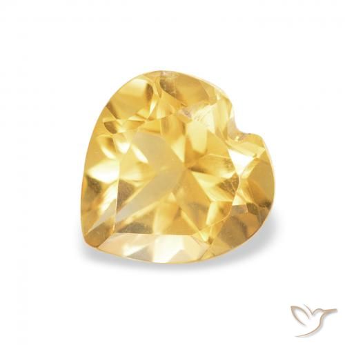 0.69ct 天然 黄金色 黄水晶, 心形, VVS