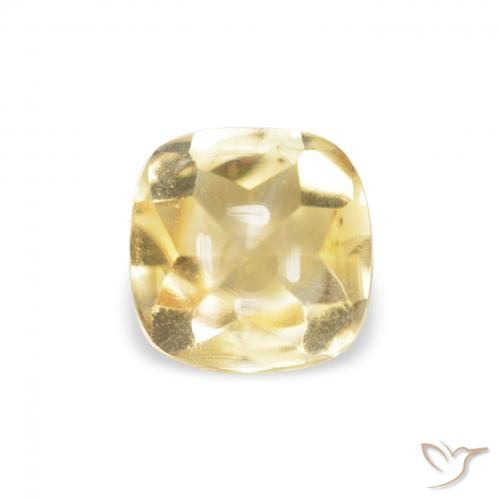 0.59ct 天然 金色 黄水晶, 软垫, 透明
