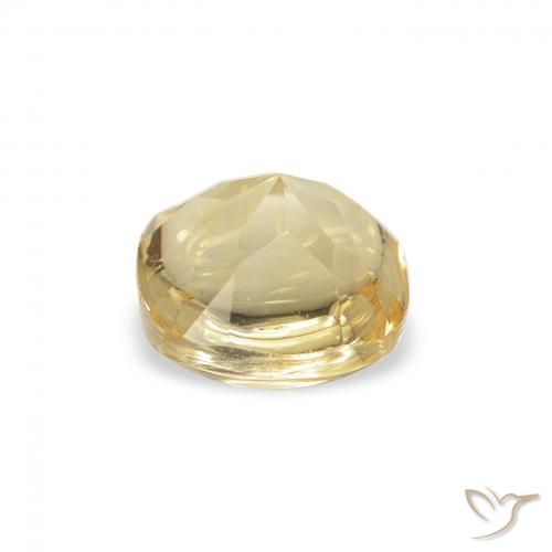 0.70克拉天然黄水晶，软垫，透明