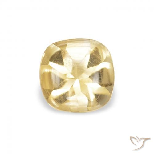 0.51克拉天然黄水晶，软垫，透明