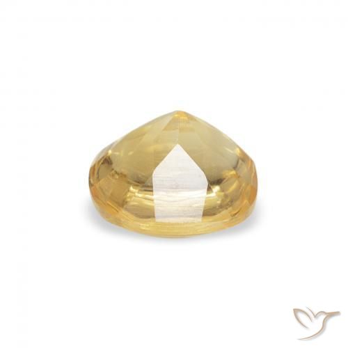 0.54克拉天然黄水晶，软垫，透明