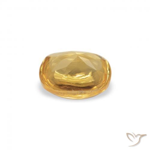 0.45克拉天然黄水晶，软垫，透明