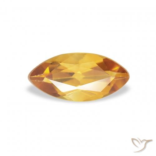 0.43ct 天然 Medium Light-Golden 黄水晶, 榄尖形, VS