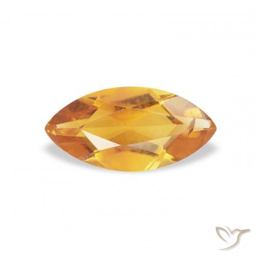 0.45ct 天然 Medium Light-Golden 黄水晶, 榄尖形, VS