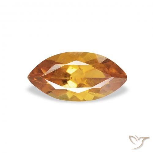 0.57ct 天然 金橙色 黄水晶, 榄尖形, VS