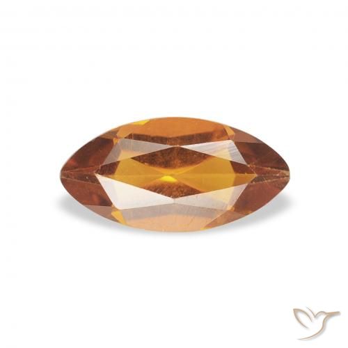 0.50ct 天然 中橙 黄水晶, 榄尖形, VS