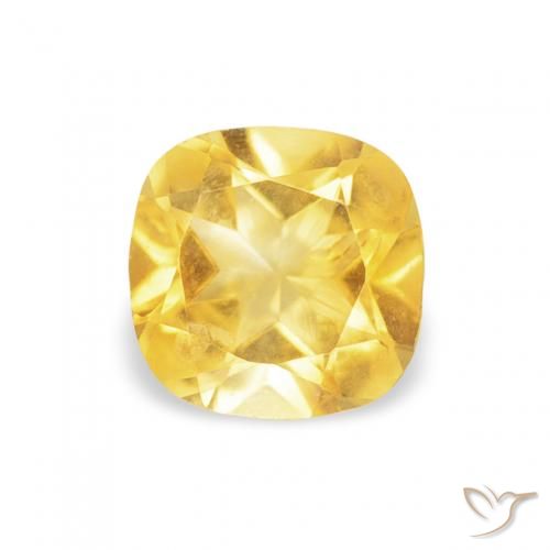 0.50ct 天然 托斯卡纳黄 黄水晶, 软垫, VS