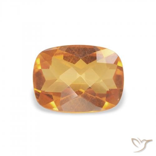 1.15ct 天然 深橙金 黄水晶, 软垫, VVS