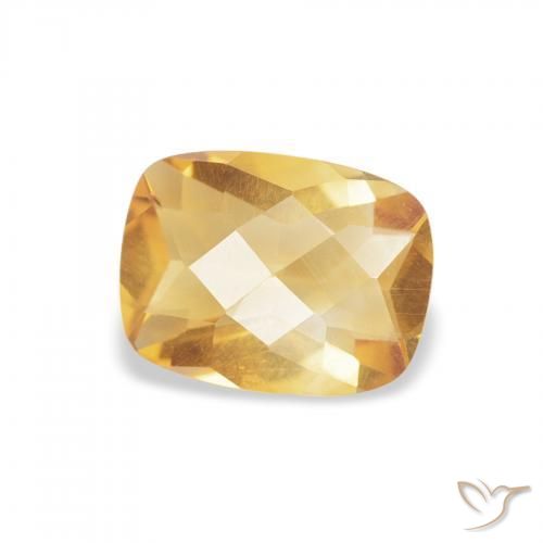0.96克拉天然黄水晶，软垫，VVS