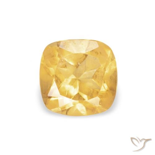 0.48克拉天然黄水晶，软垫，VVS