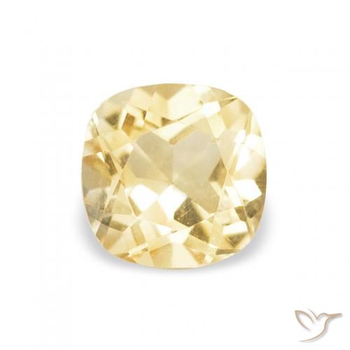 0.55ct 天然 淡黄色 黄水晶, 软垫, VVS
